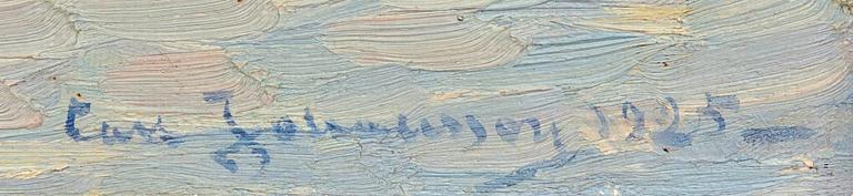 Carl Johansson, olja på duk, signerad, daterad 1925.