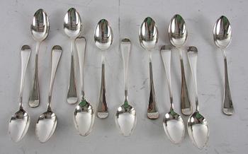 SKEDAR, 12+12+13, silver, modell "Svensk" rund.