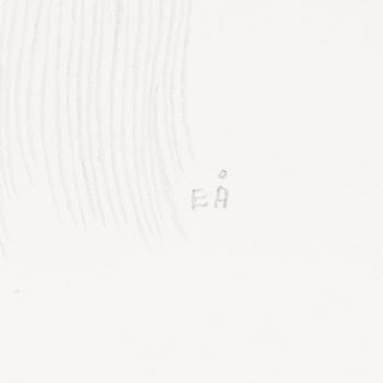 Emma Åkerman, pencil on paper, signed EÅ.