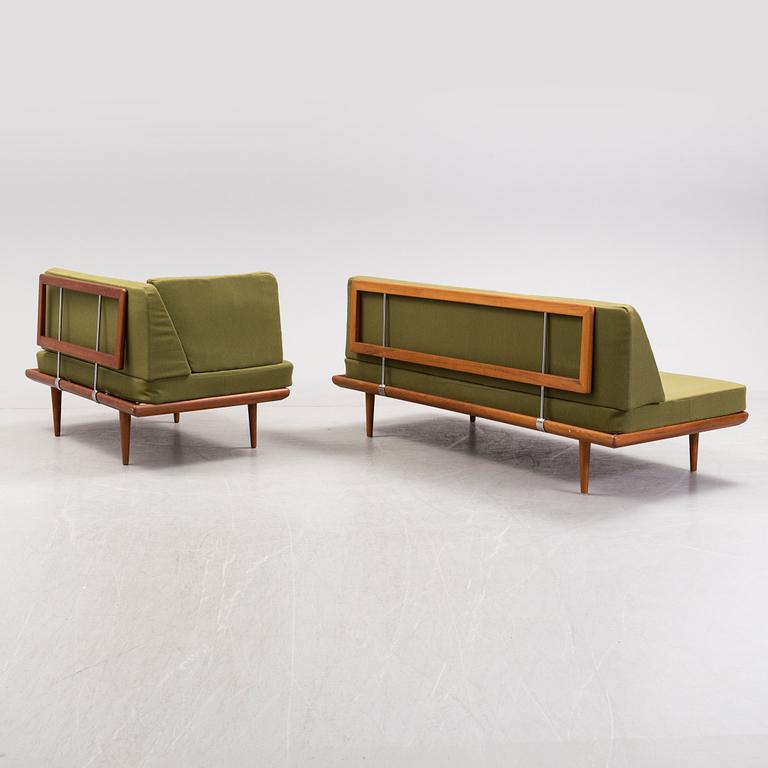 Two sofas, probably 'Minerva' by Peter Hvidt & Orla Mølgaard-Nielsen, France & Daverkosen, Denmark, 1950s.