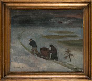 Marcus Collin, oil on canvas, signed and dated-17.