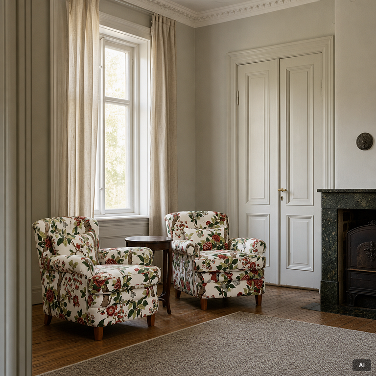 Josef Frank, a pair of model 336 armchairs, Firma Svenskt Tenn, AB O.H. Sjögren, 2017.