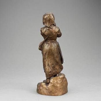 ARVID BACKLUND, skulptur, brons. Signerad och daterad 1917.