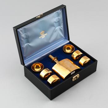 PLUNTA OCH SUPKOPPAR, 7 delar, mässing och förgylld mässing, Pierre Forsell, Skultuna, 1900-talets första hälft.