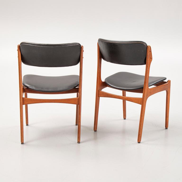 Erik Buch, four model 49 teak chairs, Odense möbelsnickeri, Denmark, 1950's/60's.