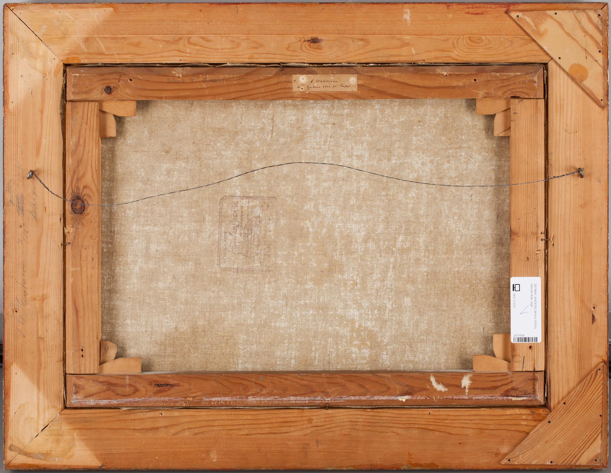 ANDERS WAHLGREN, olja på duk, sign.