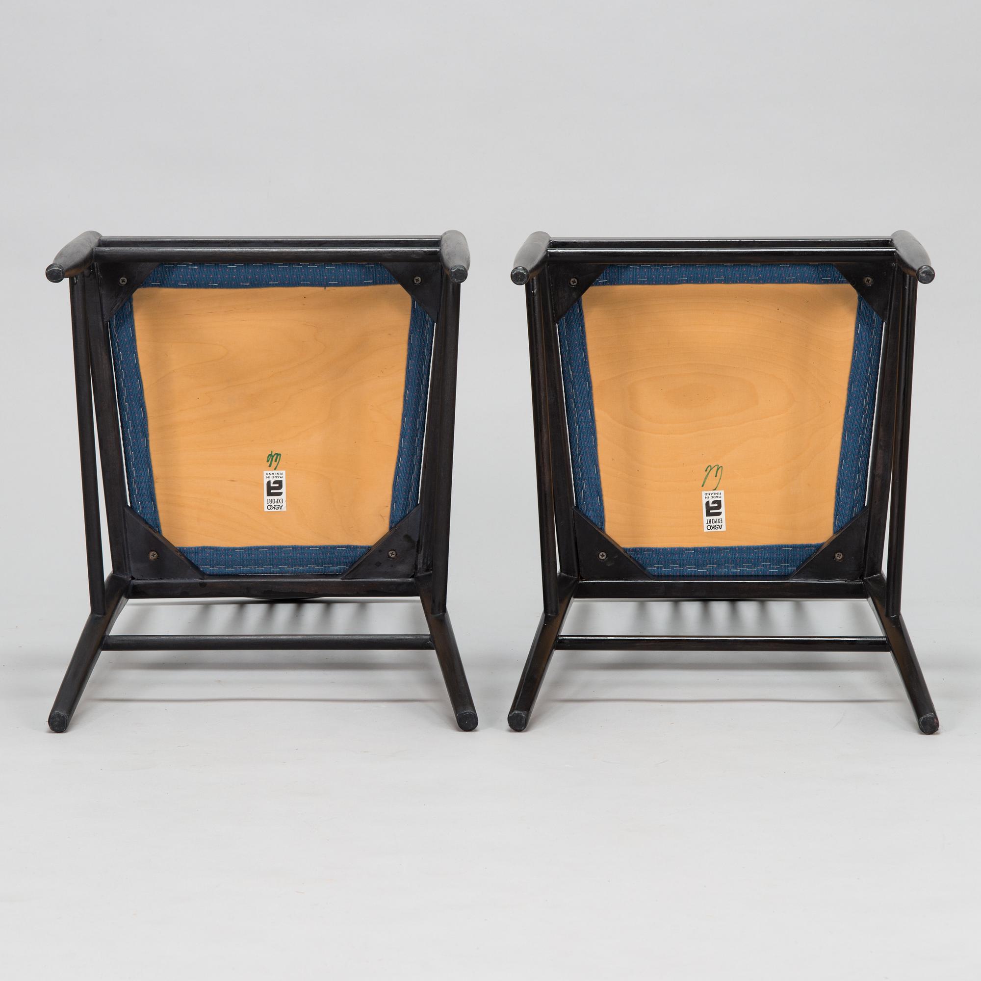 Kerstin Hörlin-Holmquist, a set of four  1970's 'Charlotte' chairs for Asko Finland.