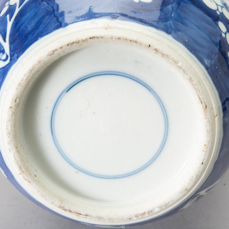 Two blue and white jars, China, 20th Century.