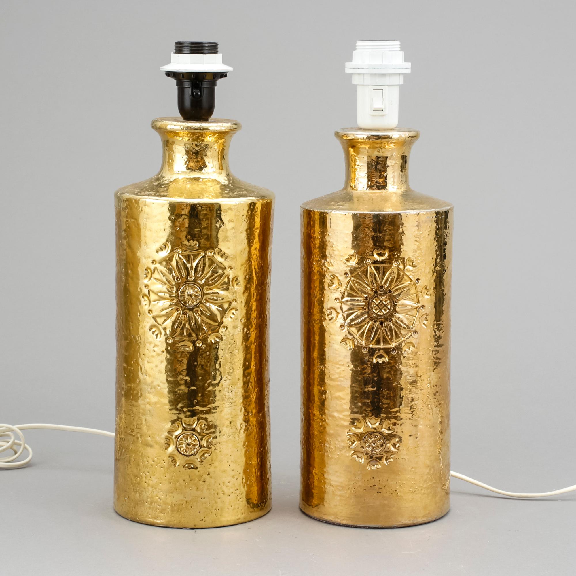BORDSLAMPOR, ett par, Bergboms, 1970-tal.