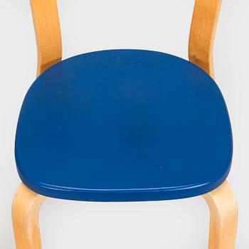 Alvar Aalto, two model 69 chairs, O.Y. Huonekalu- ja Rakennustyötehdas A.B, 1957.