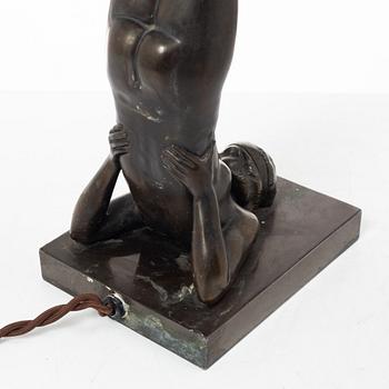 Table lamp, Art Deco style, mid-20th century.