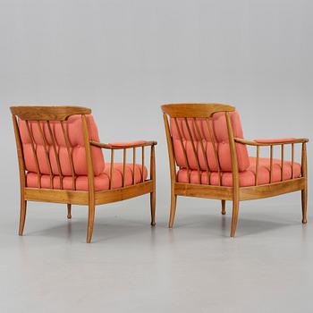 FÅTÖLJER, ett par. "Skrindan", Kerstin Hörlin-Holmqvist. Modellen formgiven 1963.