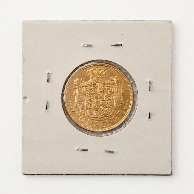 Gold coin, Christian X, Denmark, 20 kroner, 1917.
