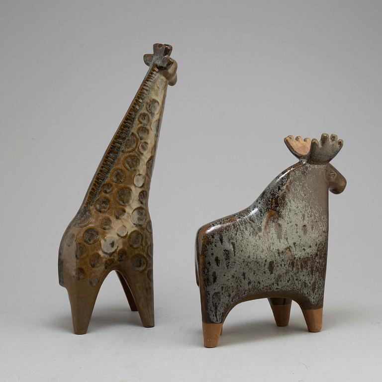 LISA LARSON, two 'Stora Zoo' stoneware figurines from Gustavsberg, 1958-79.