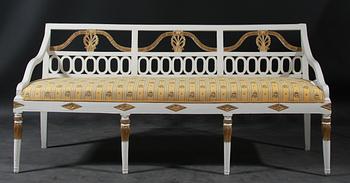 SOFFA, gustaviansk, Sven Andersson, Lindome, Kneipered, omkring 1800.