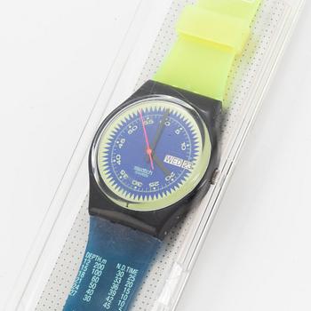 Swatch, Blue Neptun, wristwatch, 34 mm.