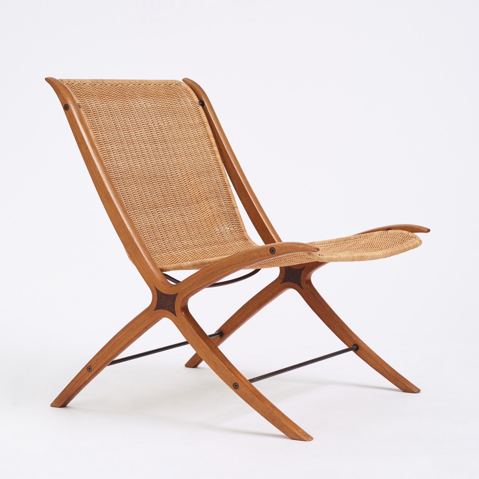 Peter Hvidt & Orla Mølgaard Nielsen, an easy chair,  'model 6103 X-chair', Fritz Hansen, Denmark 1960s.