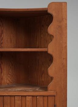 Axel Einar Hjorth, a stained pine corner cabinet, "Utö", Nordiska Kompaniet, Sweden 1930s.