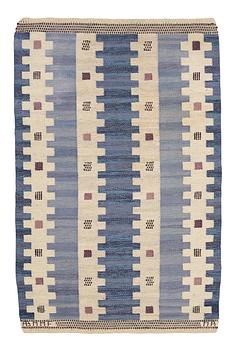 218. Marianne Richter, MATTO, "Blåtaggen", flat weave, ca 159,5 x 99-103,5 cm, signed AB MMF MR.