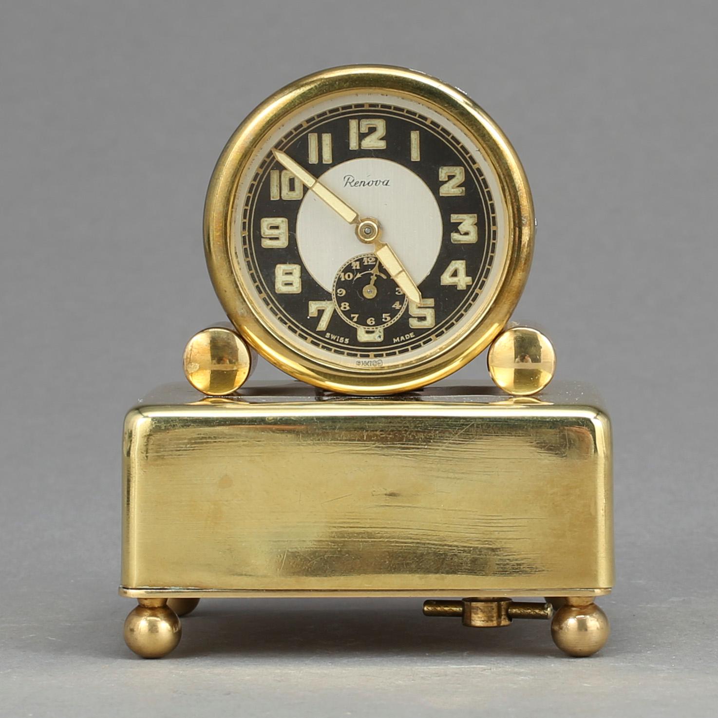 VÄCKARUR, Mässing, Schweiz, 1930-40-tal.