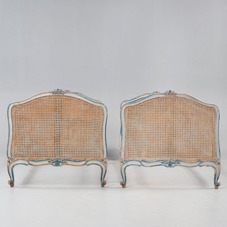 Two headboards and two bedfeet, Louis XV 18th century.