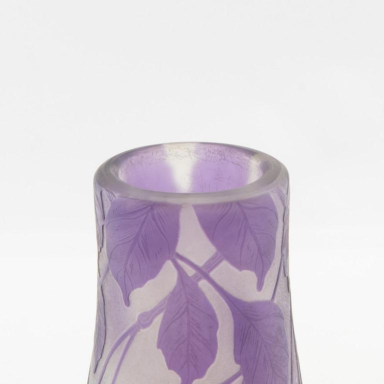 Karl Lindeberg, vase, Kosta Art Nouveau signed.