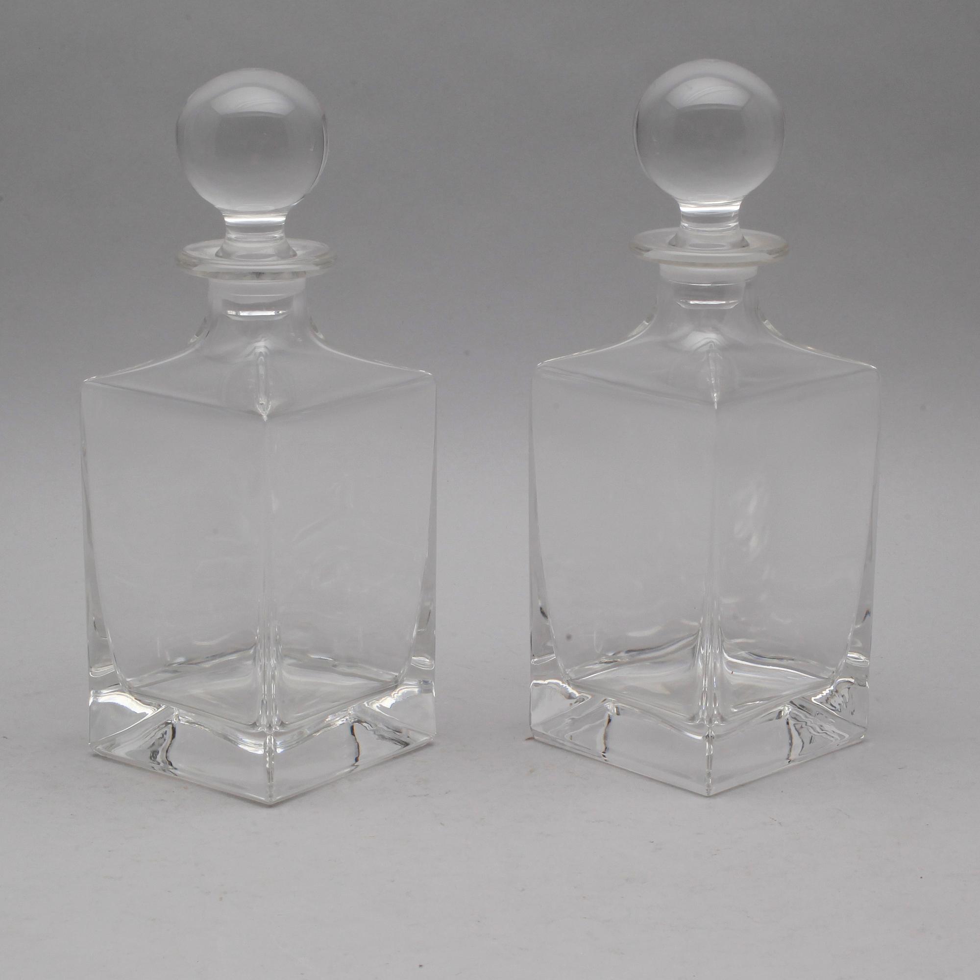 KARAFFER, 1 par, glas, 1900-talets andra hälft.