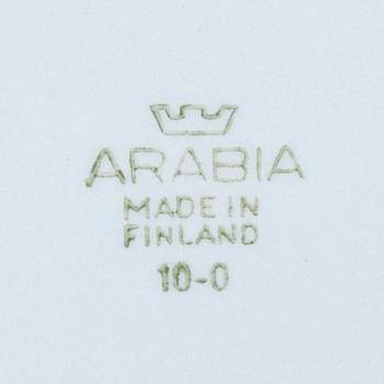 KAFFEKOPPAR, 10 st, och ASSIETTER, 2 st, Arabia 1960-tal.