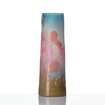 Emile Gallé, an Art Nouveau cameo glass vase, Nancy, France.