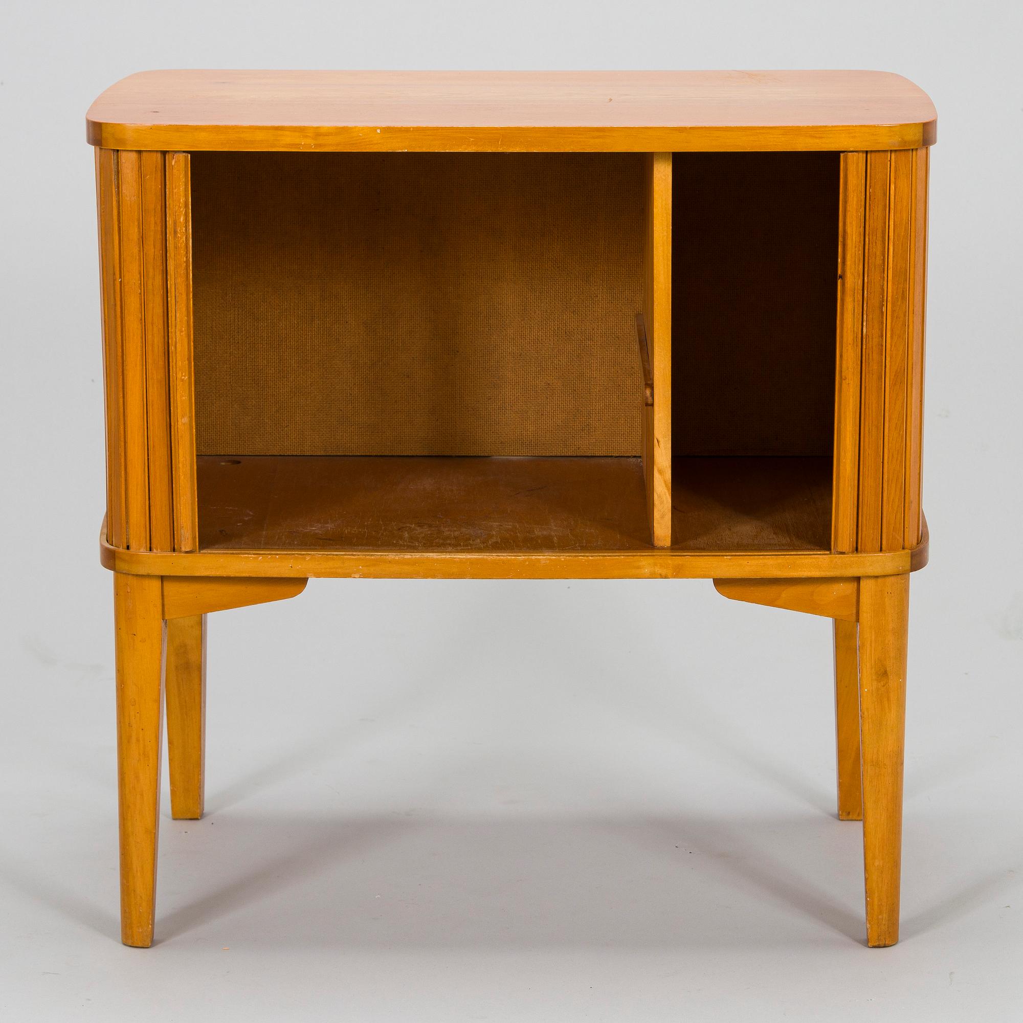 A mid-20th century radio cabinet.