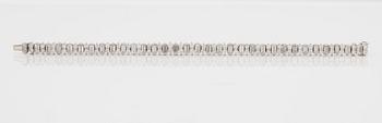 A baguette- and brilliant cut diamond bracelet.