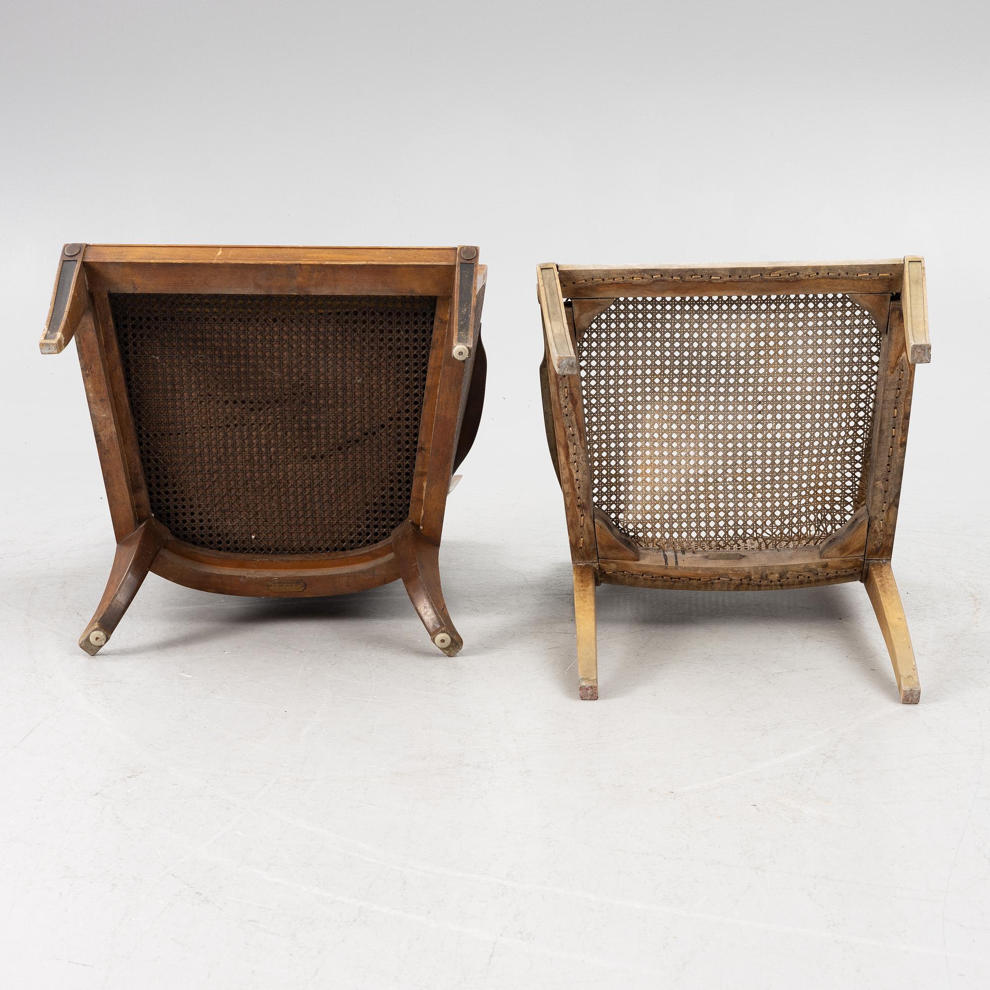 Carl Malmsten, a five piece furniture group, Nordiska Kompaniet, late 1920s.