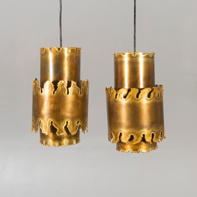 Svend Aage Holm-Sörensen, ceiling lamps, a pair, Holm-Sörensen & co, Denmark, 1970s.