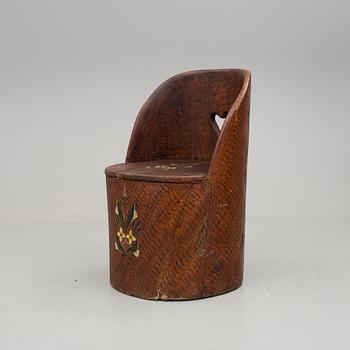 KUBBSTOL, allmoge, Dalarna, omkring sekelskiftet 1900.