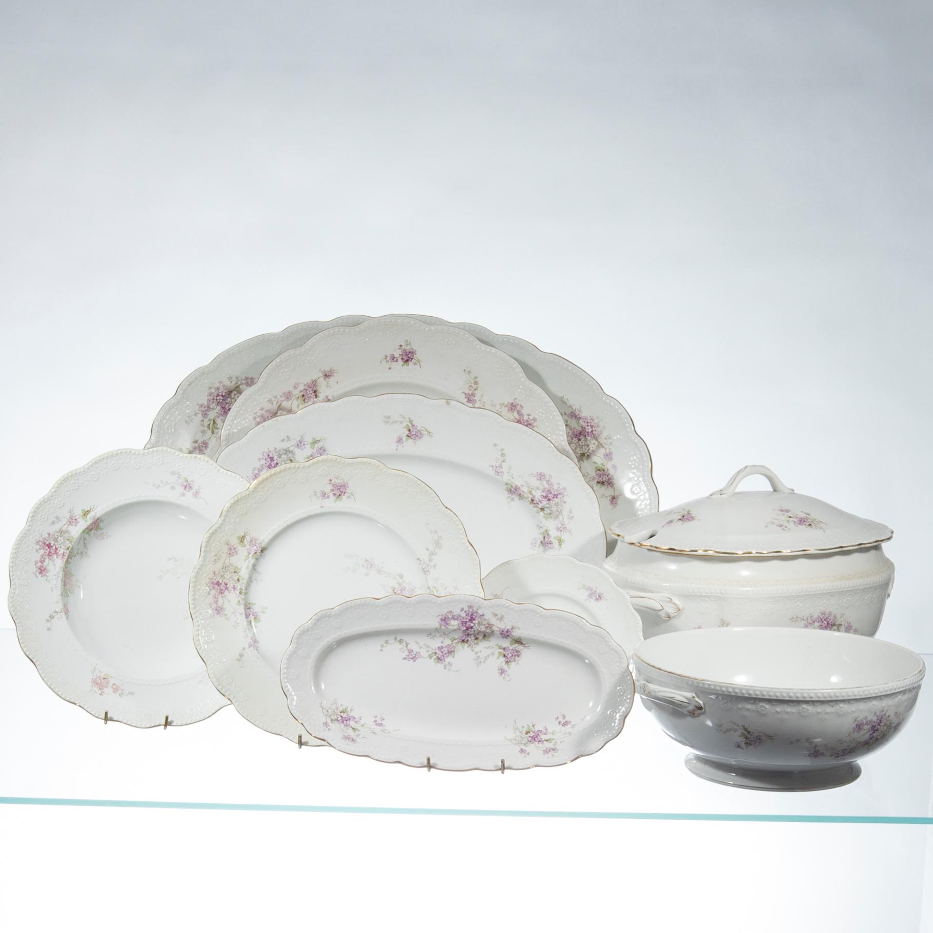 SERVIS, 29 delar, porslin, Kuznetsov, Ryssland kring 1900.