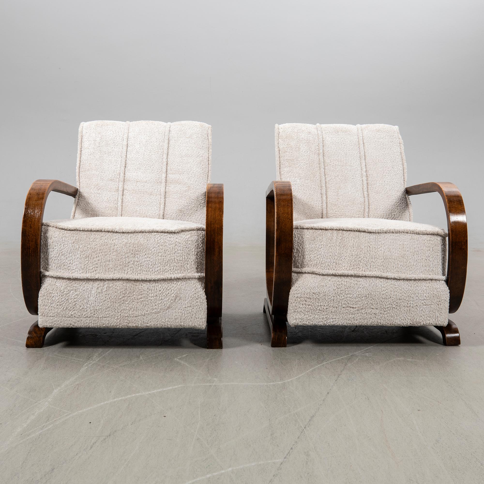 Fåtöljer, ett par, Art Deco, 1900-talets första hälft.