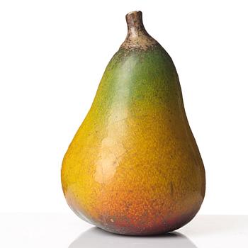 Hans Hedberg, a faience sculpture of a pear, Biot, France.