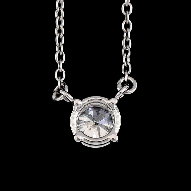 COLLIER, 18K vitguld, briljantslipad diamant ca 0.51 ct.