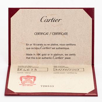 Cartier, rannekoru "Love", 18K valkokultaa, briljanttihiottuja timantteja.