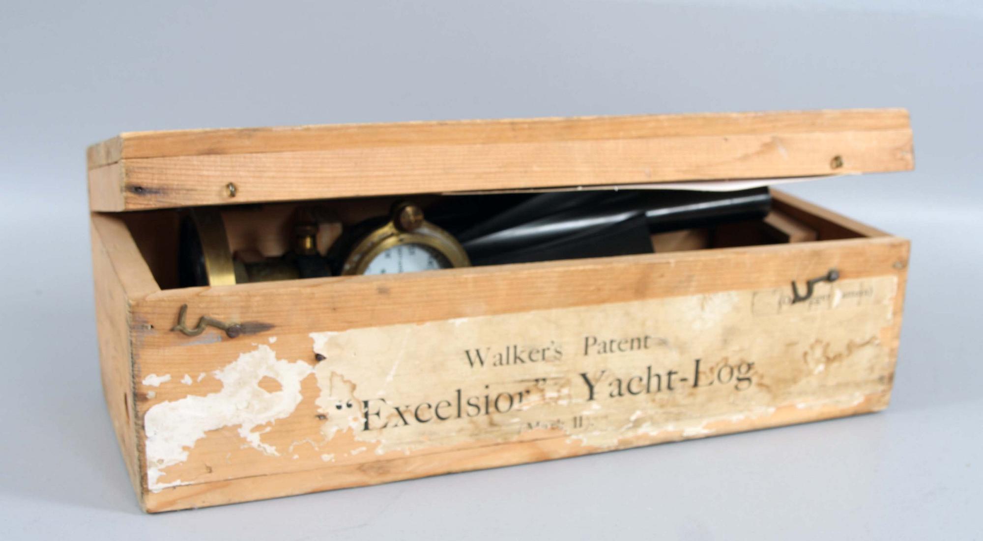 MÄTINSTRUMENT, Walker´s Patent "Excelsior" Yacht-Log (Mark II), 1900-talets första hälft.