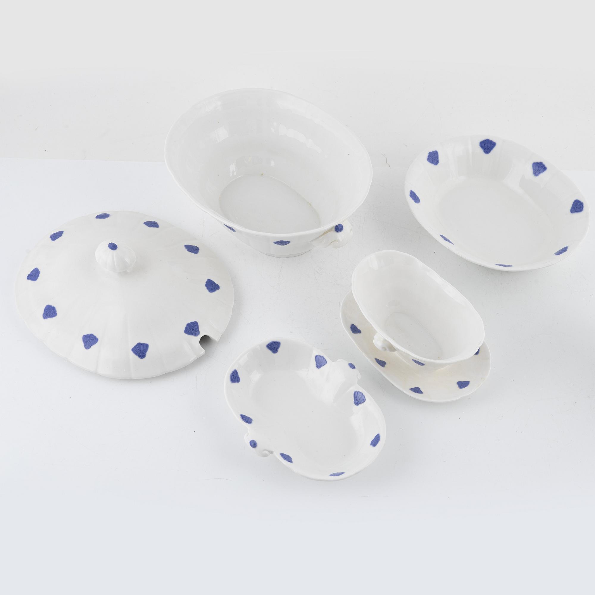 Matservis, 59 delar, flintgods, Gustavsberg, 1920-tal.