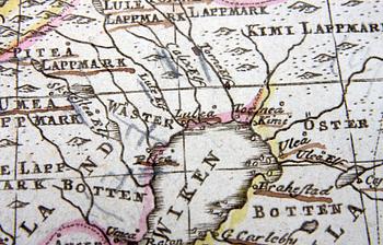 KARTBOK, innehållande handkolorerade kopparstick, And. Åkerman 1768.