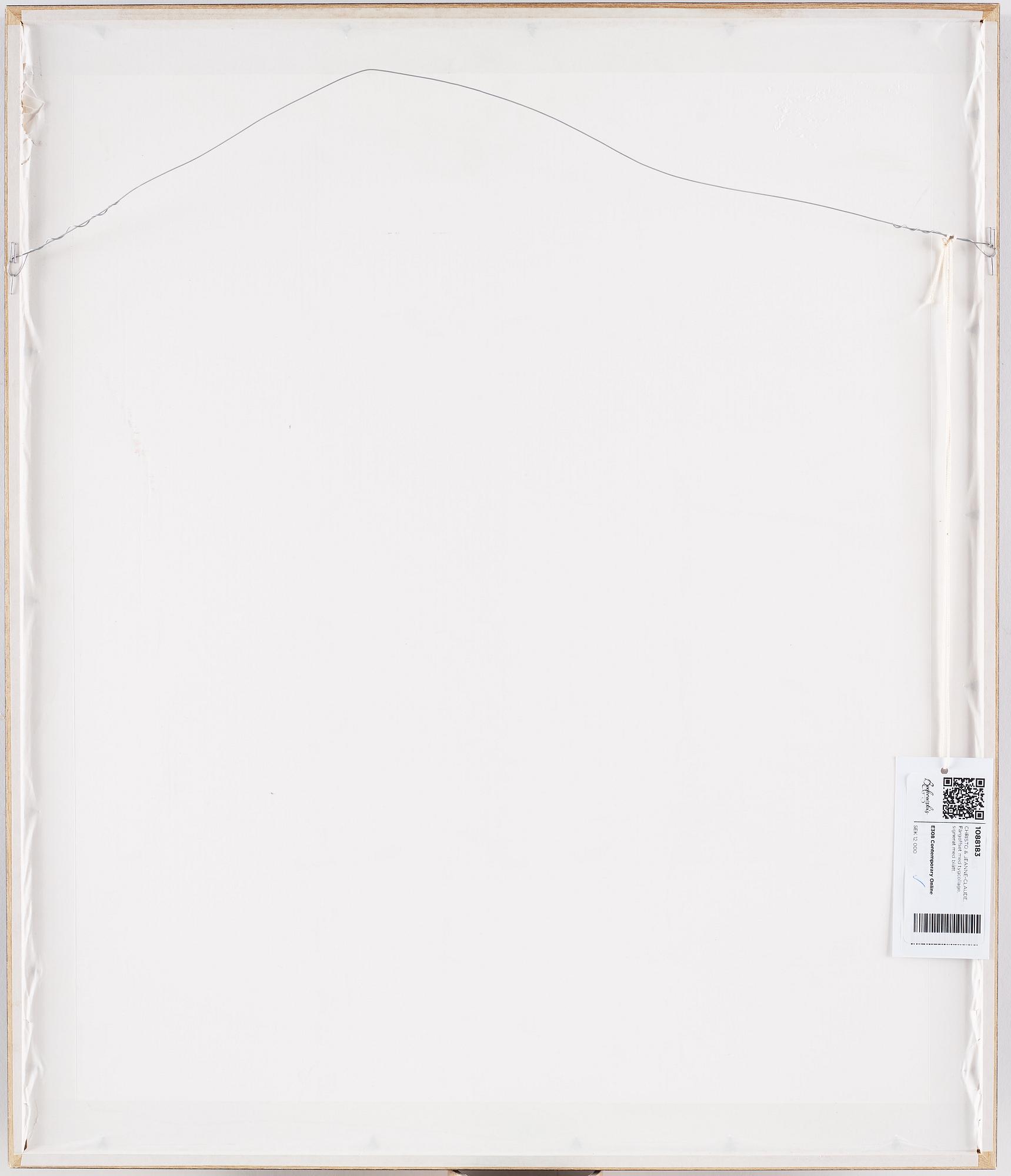 CHRISTO & JEANNE-CLAUDE, Offset print with fabric, signed in blue chalk.