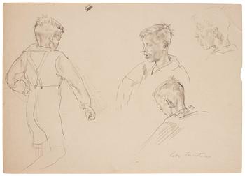 799. Lotte Laserstein, Four studies of a boy.