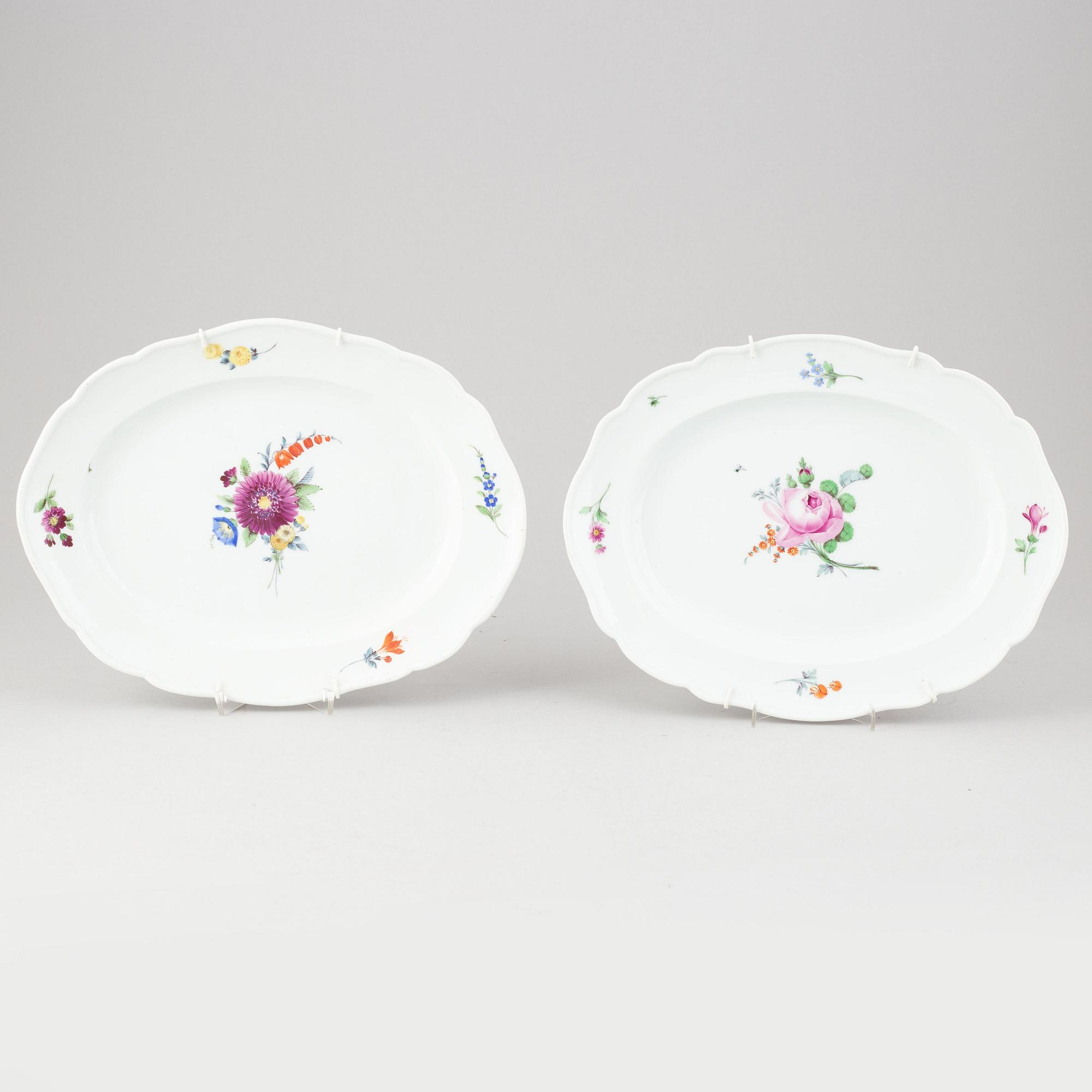 A set of two porcelain serving dishes from the Marcolini period (1774-1814).