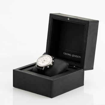Georg Jensen, designad av Bo Bonfils, chronograph, wristwatch, 42 mm.