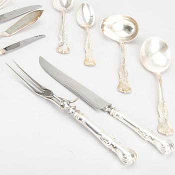 CG HALLBERG bestick ca 153 dlr, silver "Olga" Stockholm 1940/50-tal.