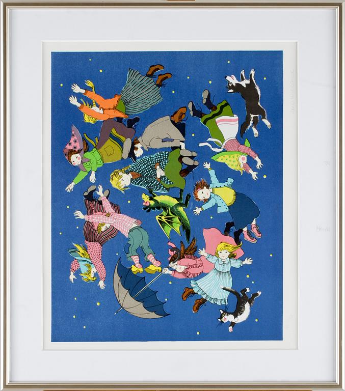 ILON WIKLAND, färgligografi, sign o numr PT 13/21.