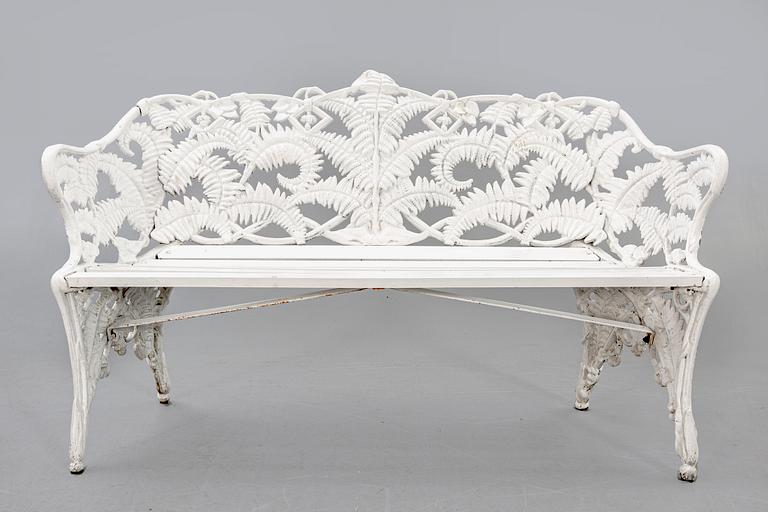 A painted metal garden sofa second half of the 20th century.