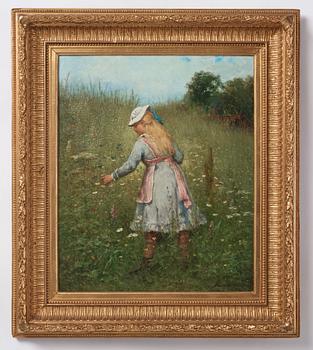 Severin Nilson, Girl on a meadow.